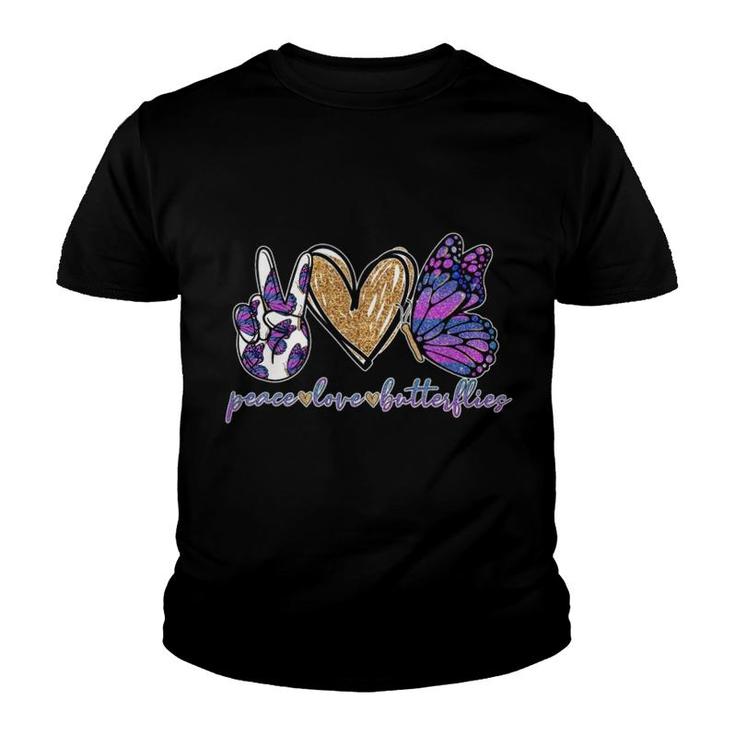 Butterfly Peace Love Youth T-shirt