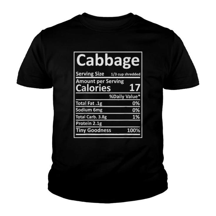 Cabbage Nutrition Thanksgiving Costume Food Facts Xmas Youth T