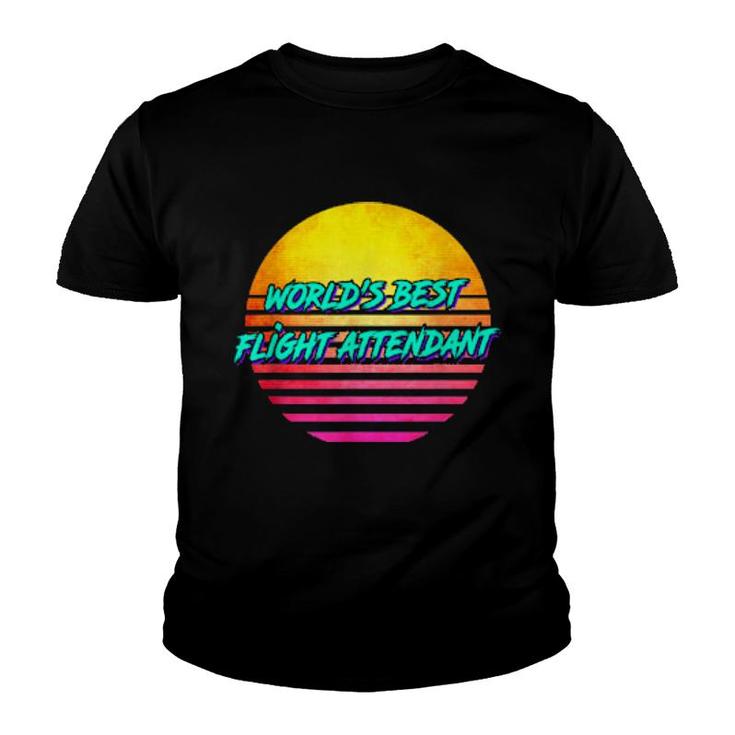 Cabin Crew Idea Worlds Best Flight Attendant  Youth T-shirt