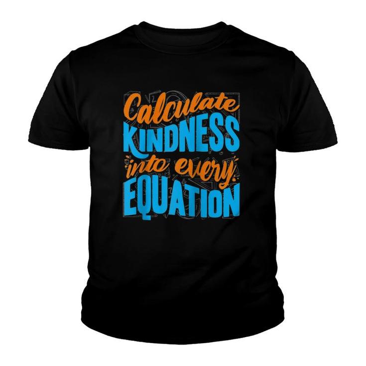 Calculate Kindness Into Every Equation - Math Teacher Raglan Baseball Tee Youth T-shirt