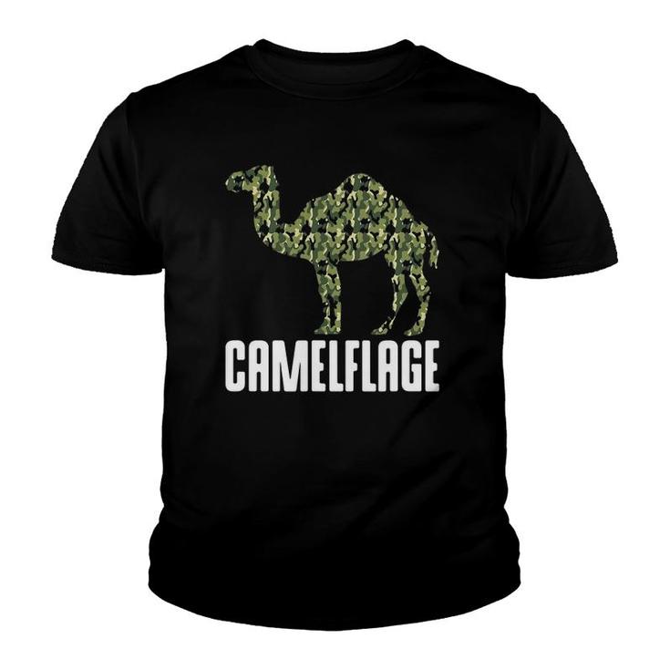 Camouflage Camel Dromedary Camelflage Hump Day Camo Outfit Youth T-shirt