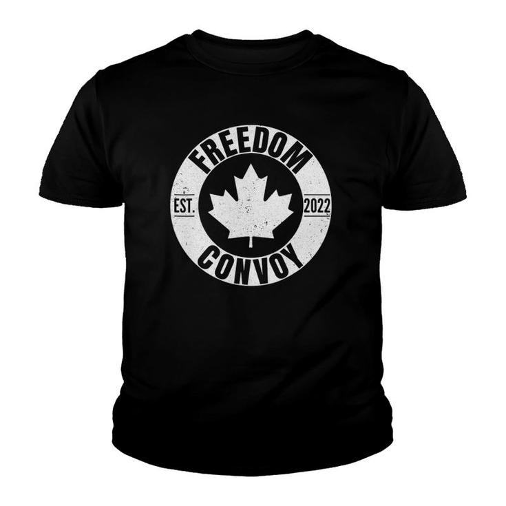 Canada Freedom Convoy 2022 - Canadian Maple Leaf Youth T-shirt