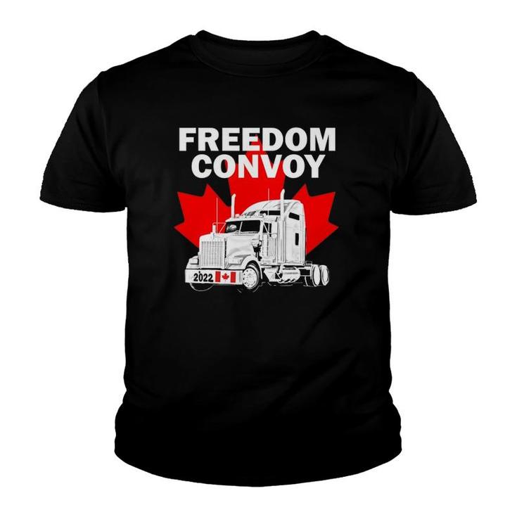 Canada Freedom Convoy 2022 Canadian Truckers Support Youth T-shirt