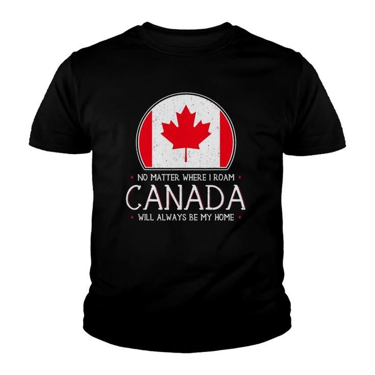 Canadian  Canada Pride Flag North Maple Leaf Eh Gift Youth T-shirt
