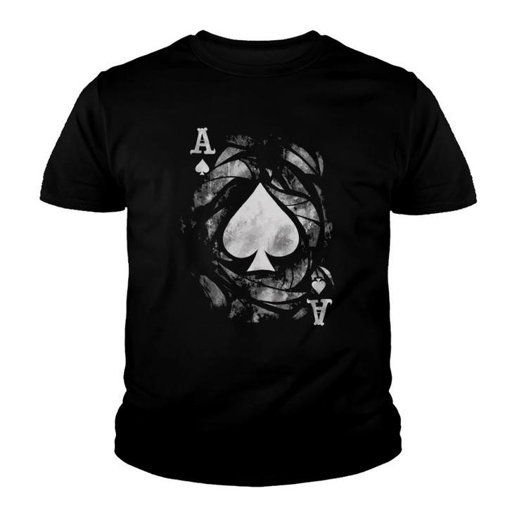 Card Ace Spades Play Playing Youth T-shirt