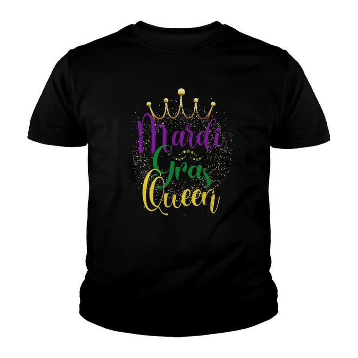 Carnival Celebration Gift Party Costume Queen Mardi Gras Youth T-shirt