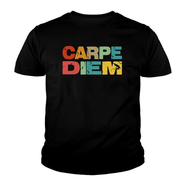 Carpe Diem - Seize The Day Vintage Retro Look Youth T-shirt