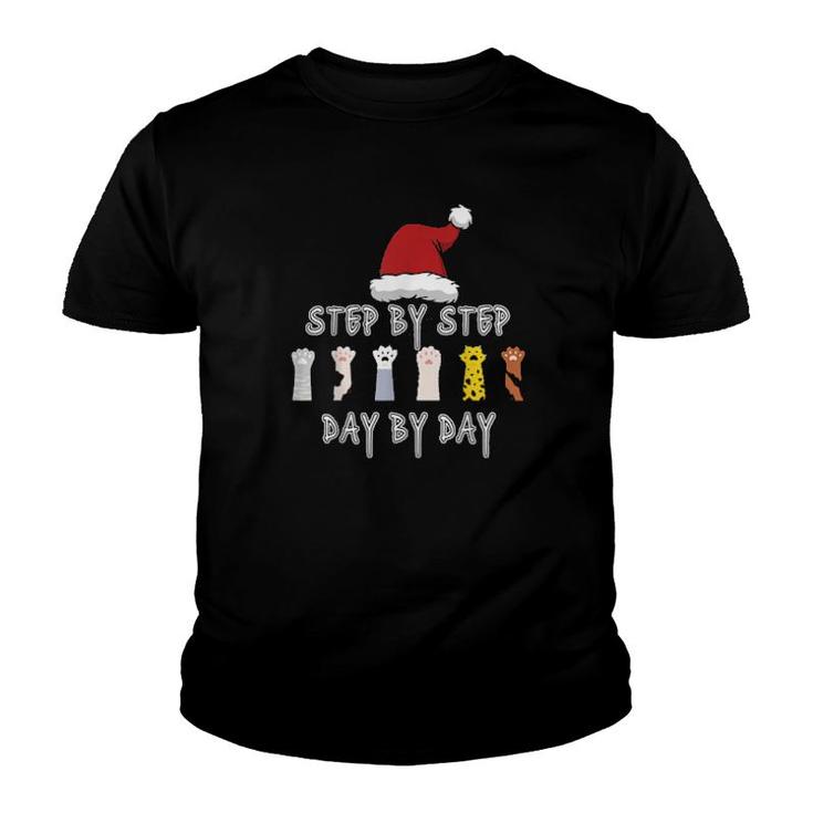 Cat Crab Legs Step By Step Day By Day, Santa Hat  Youth T-shirt