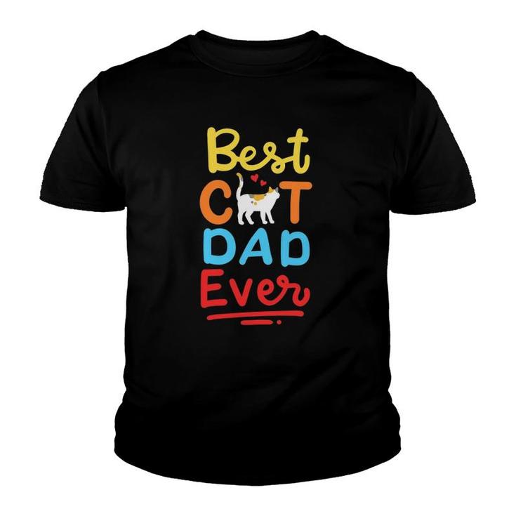 Cat Dad Daddy Father's Day Youth T-shirt