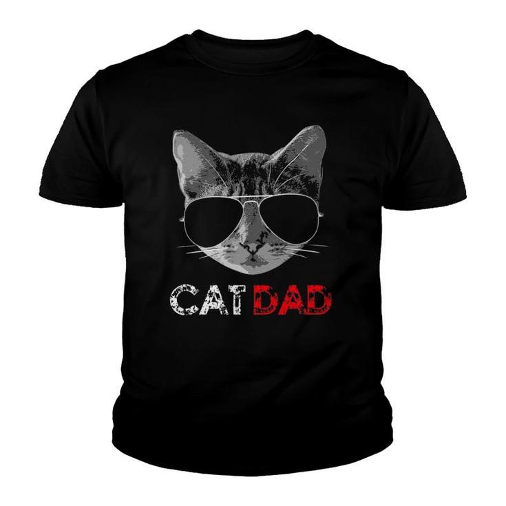 Cat Dad  Father's Day Gift For Cat Lovers Youth T-shirt