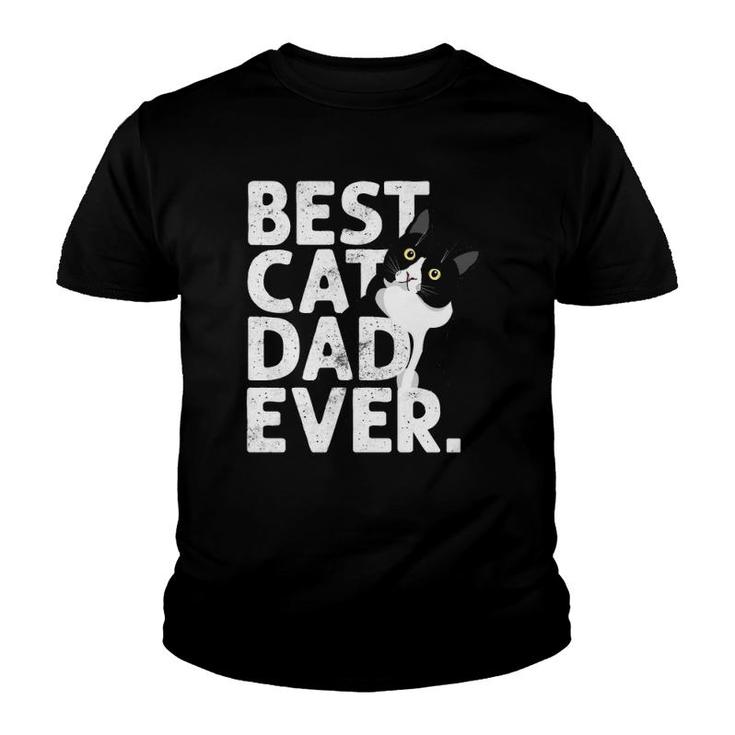 Cat Daddy Father Gift Best Cat Dad Ever  Youth T-shirt