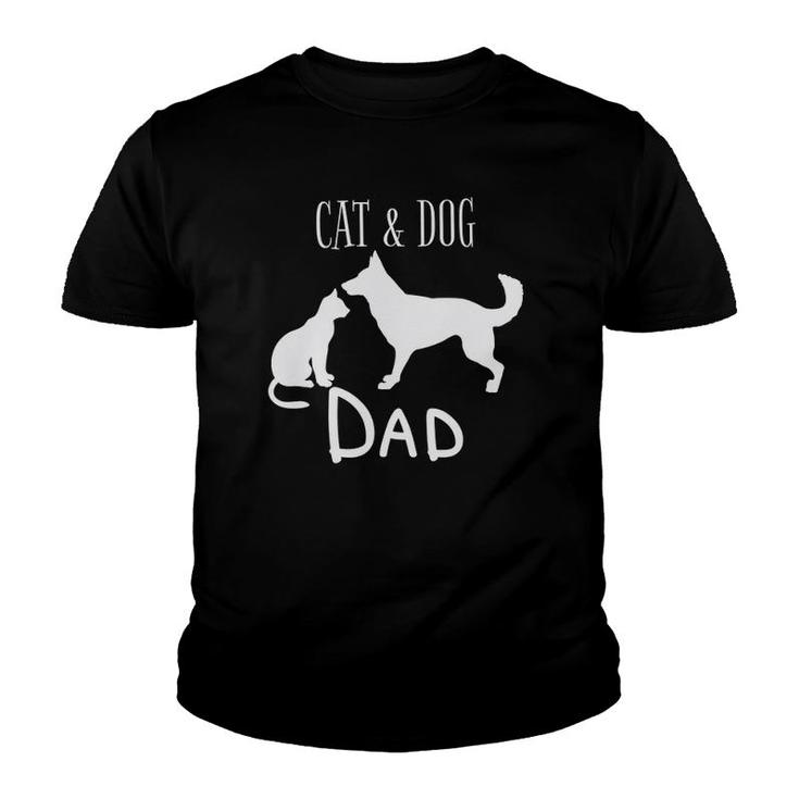 Cat Dog Dad Owner Cute Father Daddy Pet Papa Gift Youth T-shirt