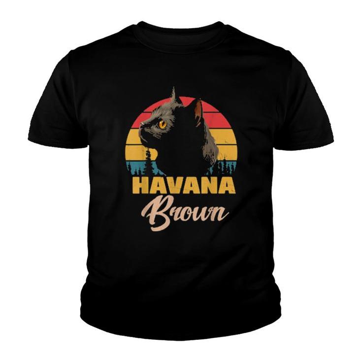 Cats 365 Retro Havana Brown Cat  Youth T-shirt