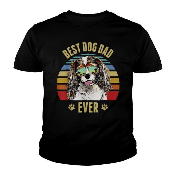Cavalier King Charles Spaniel Best Dog Dad Ever Beach Vibe  Youth T-shirt