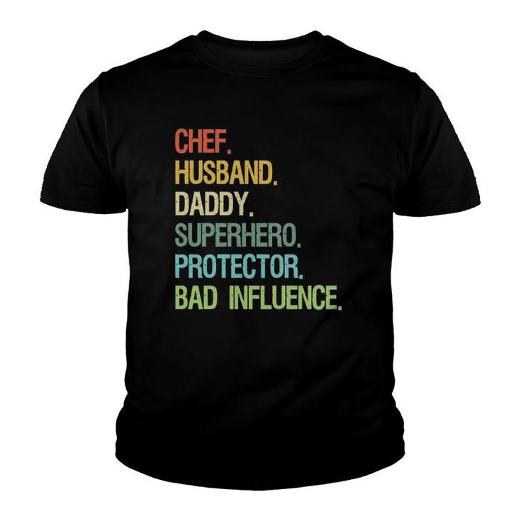 Chef Husband Daddy Superhero Protector Dad  Youth T-shirt