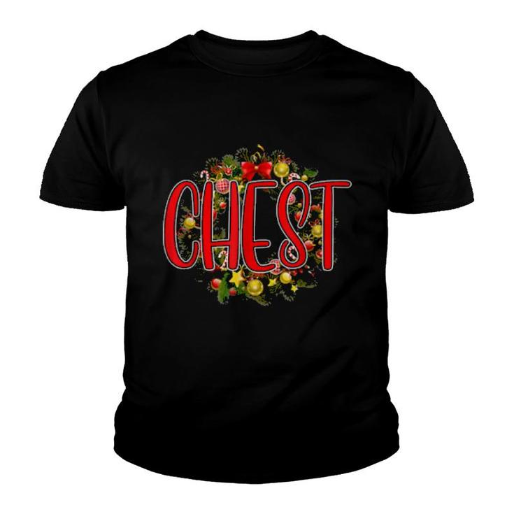 Chest Nuts Matching Chestnuts Christmas Couples Chest  Youth T-shirt
