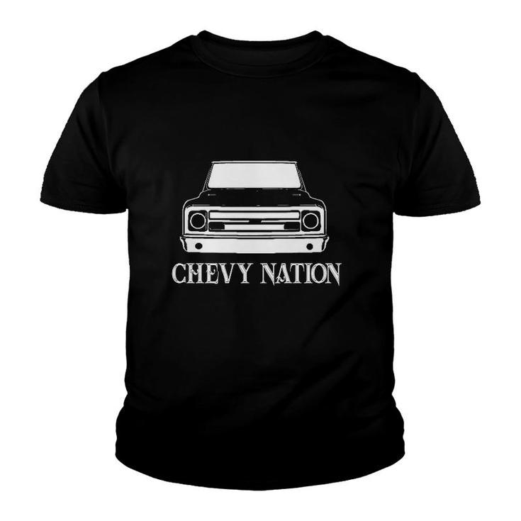 Chevy Nation C10 Pickup Hotrod Truck Youth T-shirt