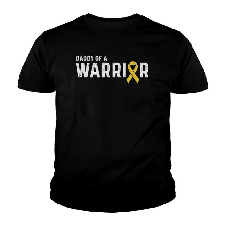 Childhood Cancer Awareness Products Ribbon Warrior Dad Youth T-shirt