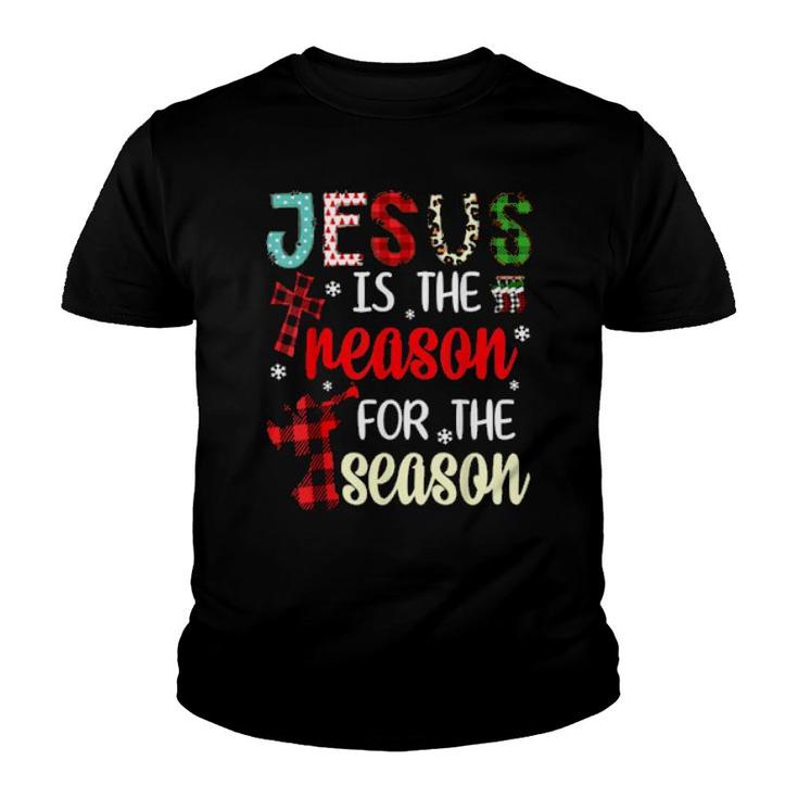 Christian Jesus The Reason Christmas Pajamas  Youth T-shirt