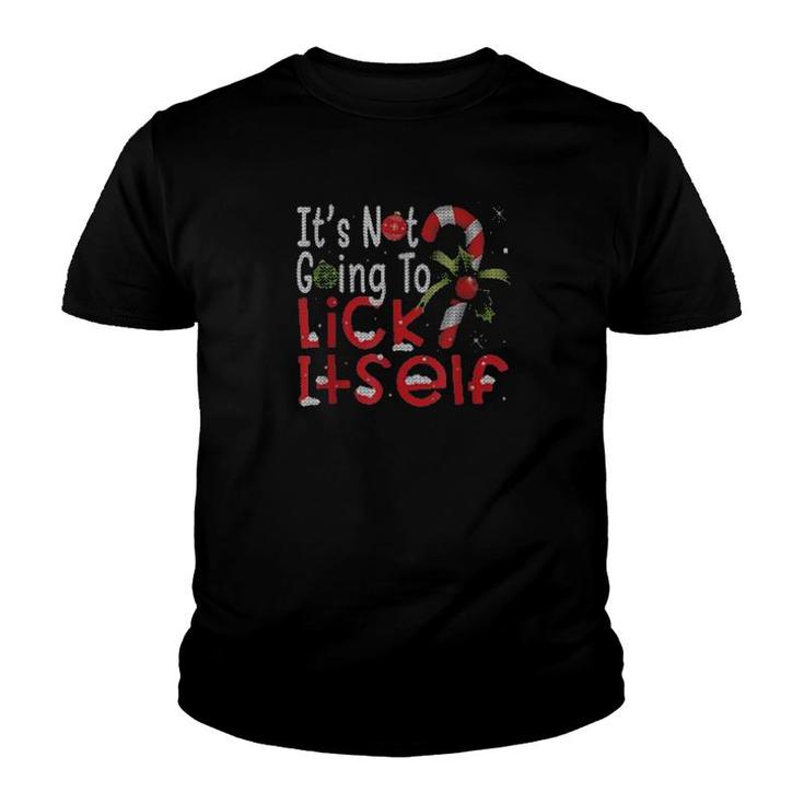Christmas It’S Not Going To Lick Itself Candy Cane Sweater Youth T-shirt