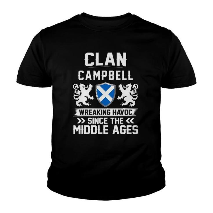 Clan Campbell Scottish Family Scotland Mother's Day Fathers Youth T-shirt