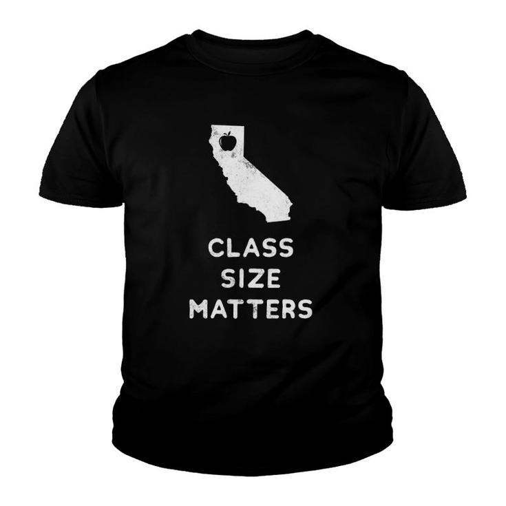 Class Size Matters Red For Ed California Teacher Public Ed Youth T-shirt