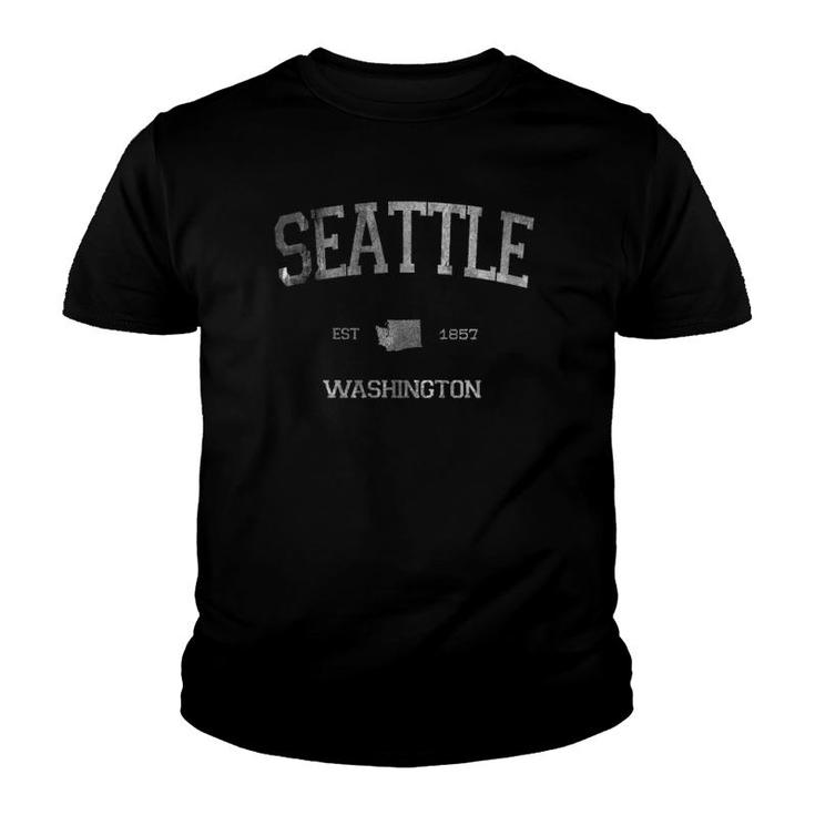 Classic Seattle Washington Wa State Vintage Sports Style Youth T-shirt