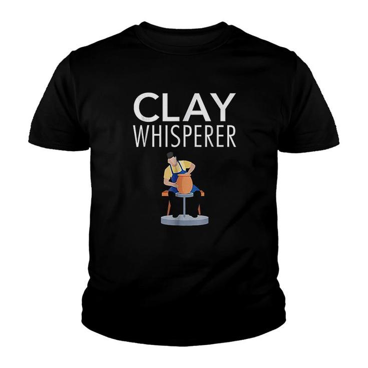 Clay Whisperer Ceramic Pottery Artist Youth T-shirt