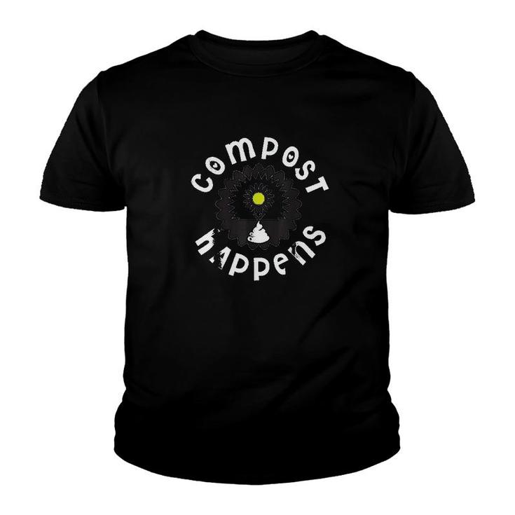 Compost Happens Funny Gardening Gardener Youth T-shirt