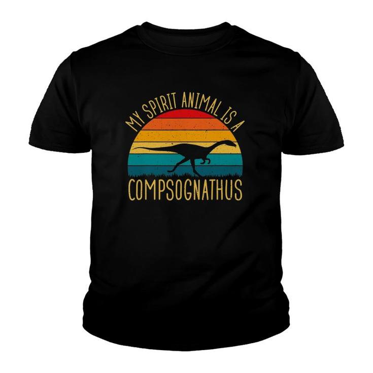 Compsognathus Is My Spirit Animal Dinosaur Lovers Youth T-shirt
