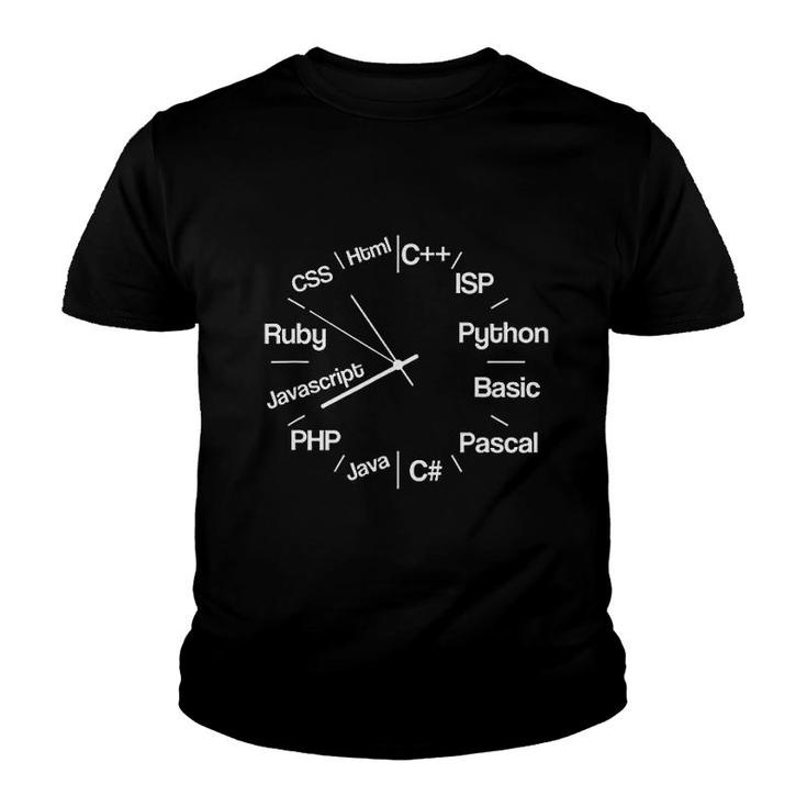 Computer Programmer Clock Youth T-shirt