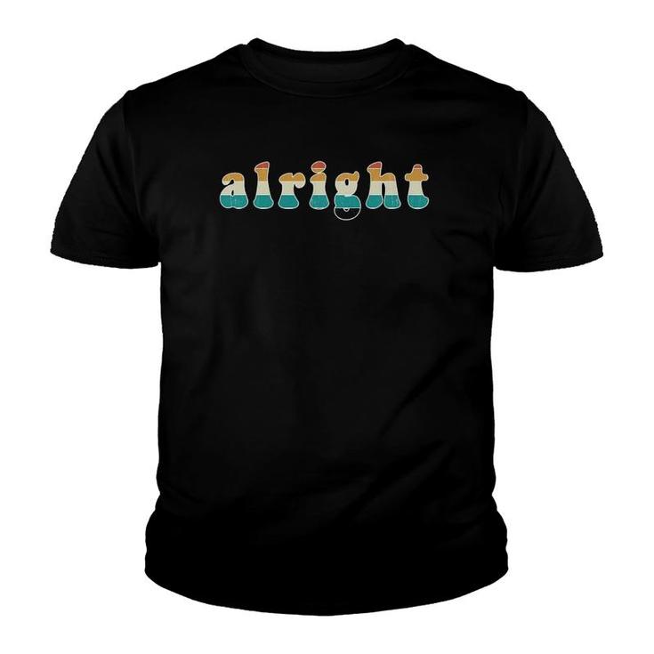 Cool Alright Vintage Retro 70S Sunset Style Youth T-shirt