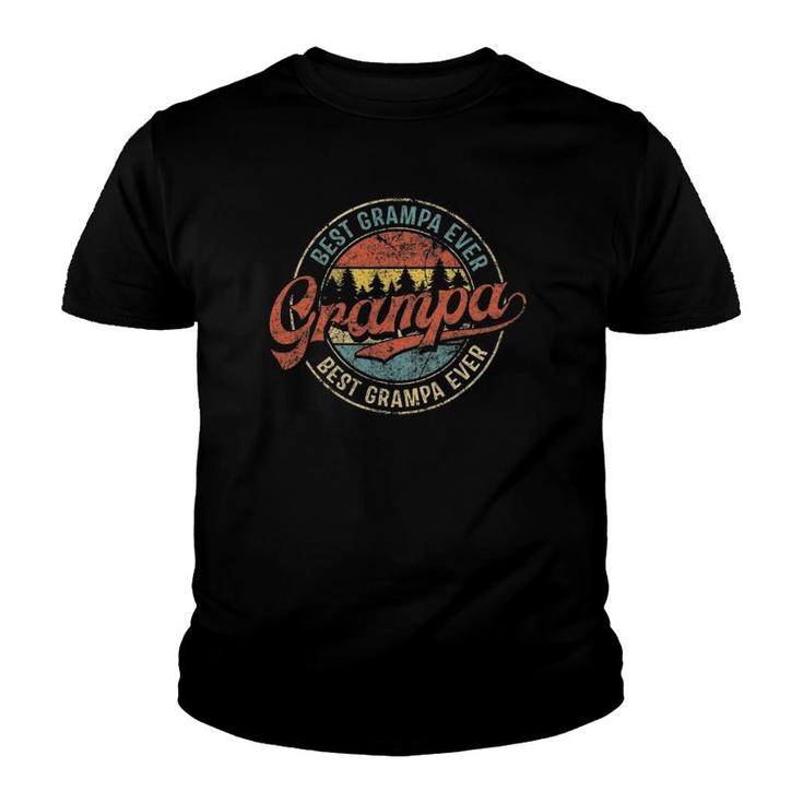 Cool Grampa Father's Day Retro Best Grampa Ever Youth T-shirt