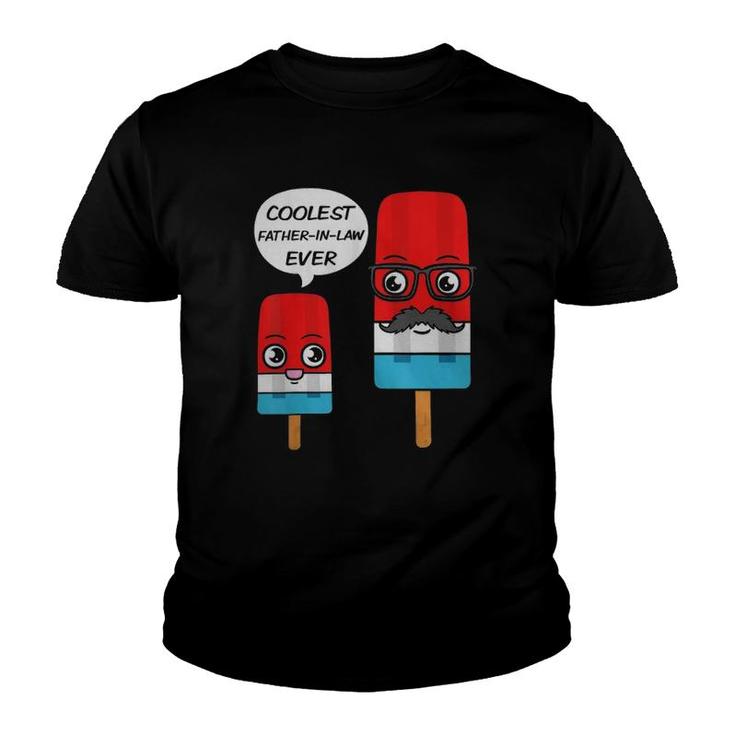 Coolest Father-In-Law Ever Father's Day Popsicle Ice Cream Youth T-shirt