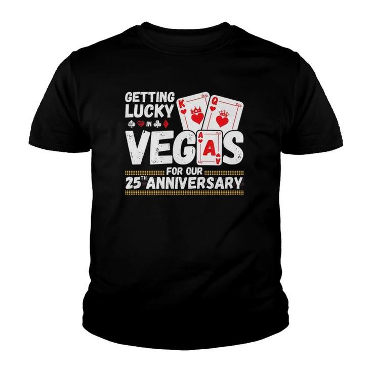Couples Married 25 Years Vegas 25Th Wedding Anniversary  Youth T-shirt