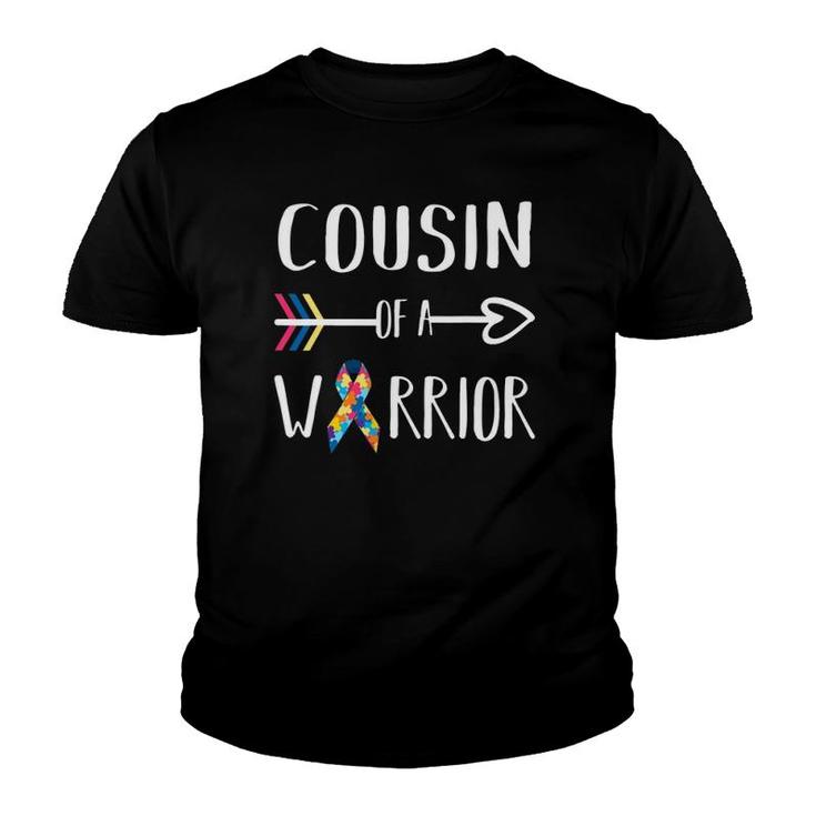 Cousin Of A Warrior  Autism Awareness Youth T-shirt