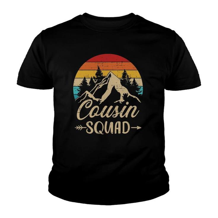 Cousin Squad Vintage Mountains Camping Youth T-shirt