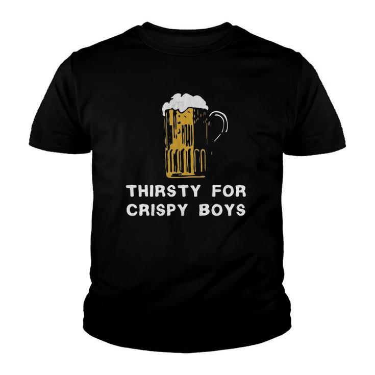 Crispy Boys Funny Middle Class Drinking Dad Youth T-shirt