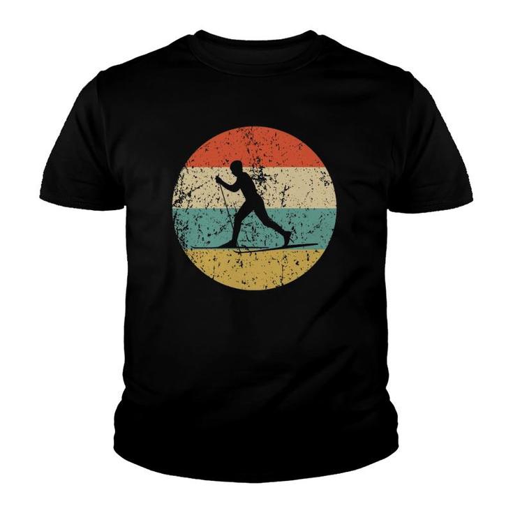 Cross Country Skiing  - Vintage Retro Skier Youth T-shirt