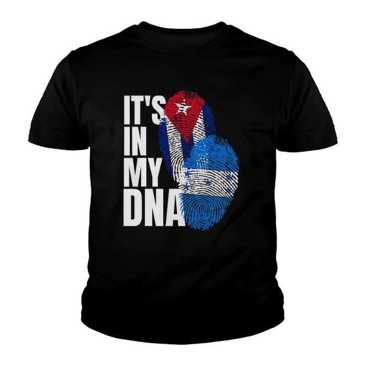Cuban And Honduran Dna Flag Heritage Mix Youth T-shirt