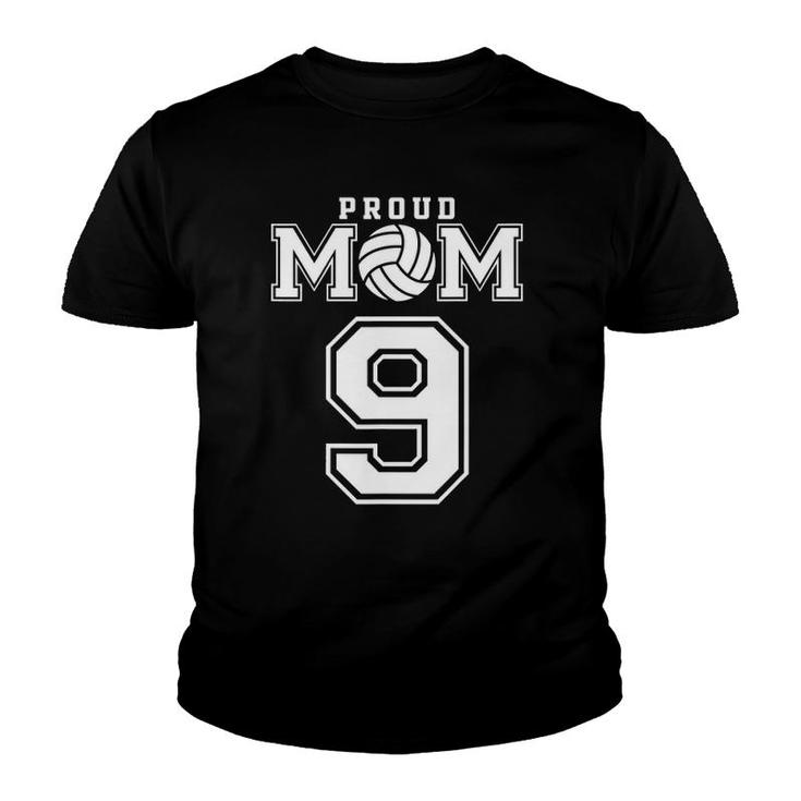 Custom Proud Volleyball Mom Number 9 Personalized Women Youth T-shirt