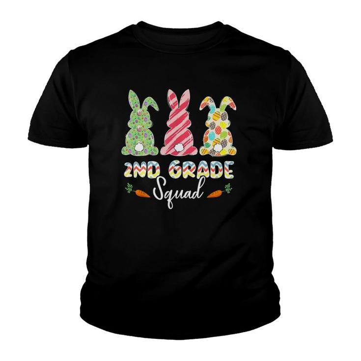 Cute Bunnies 2Nd Grade Teacher Squad Easter Day Tie Dye Youth T-shirt