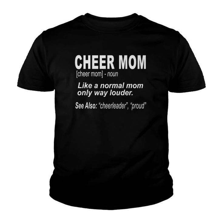 Cute Cheer Mom For Mothers Of Cheerleaders Youth T-shirt