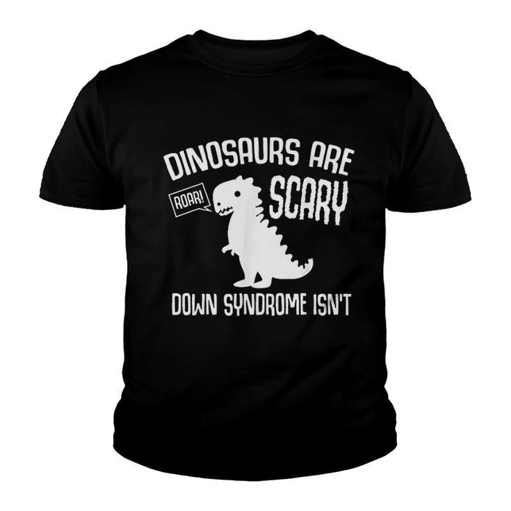 Cute Dinosaur World Down Syndrome Day Youth T-shirt