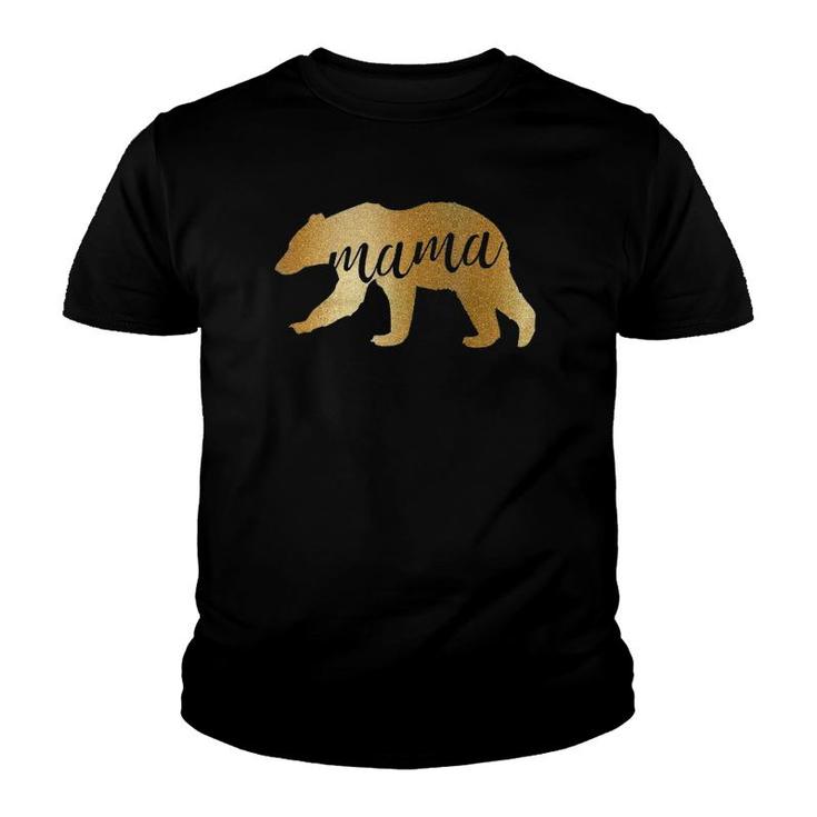 Cute Gold Mama Bear Youth T-shirt