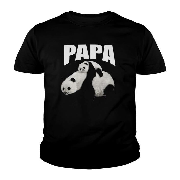 Cute Graphic Design Panda Papa Bear Dad Youth T-shirt