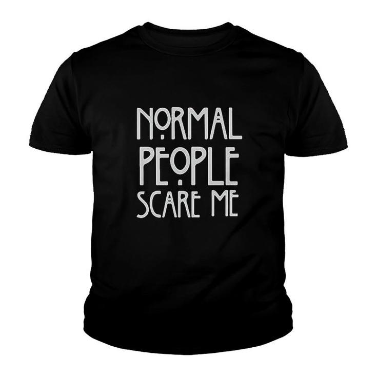 Cute Graphic Normal People Scare Youth T-shirt