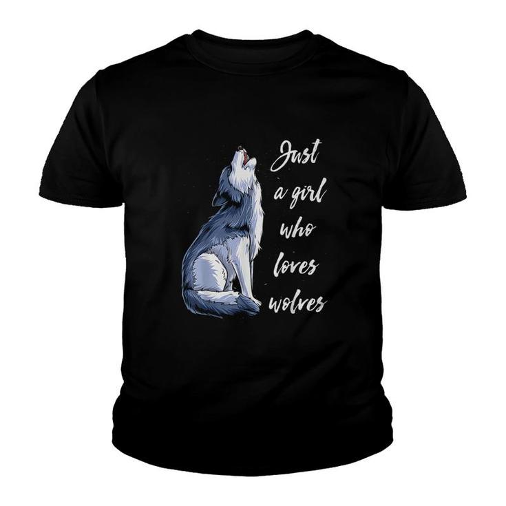 Cute Little Wolf Howling Youth T-shirt