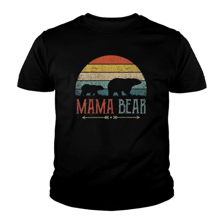 Cute Mama Bear  Vintage Mother's Day Retro Mom Youth T-shirt