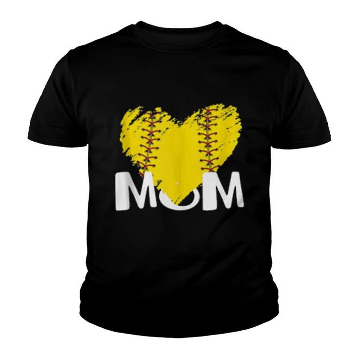 Cute Mom Softball For Proud Pitchers Mama Aunt  Youth T-shirt